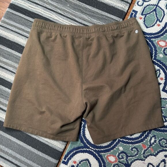 Z by Zella Freestyle Shorts Drawstring Fleece Blend Pockets Army Green - Picture 3 of 6